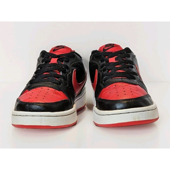 Nike Court Borough Low 2 Black University Red White GS Youth 7Y BQ5448-007 - Picture 2 of 10